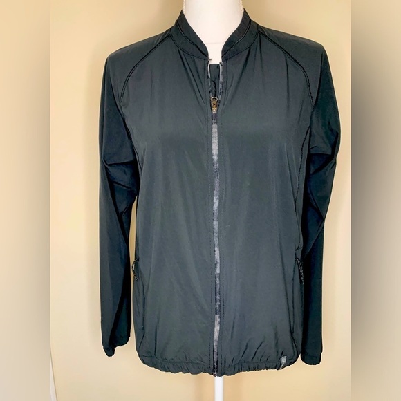 🎄🎄Columbia Lightweight Zip Up Jacket Black Women Medium - Picture 1 of 7